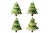 وکتور کالکشن درخت های کریسمس نقاشی شده با آب رنگ لایه باز و قابل ویرایش